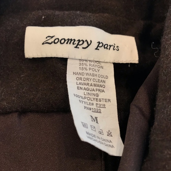 Zoompy Paris Chocolate Brown Wool Blazer - Picture 6 of 7